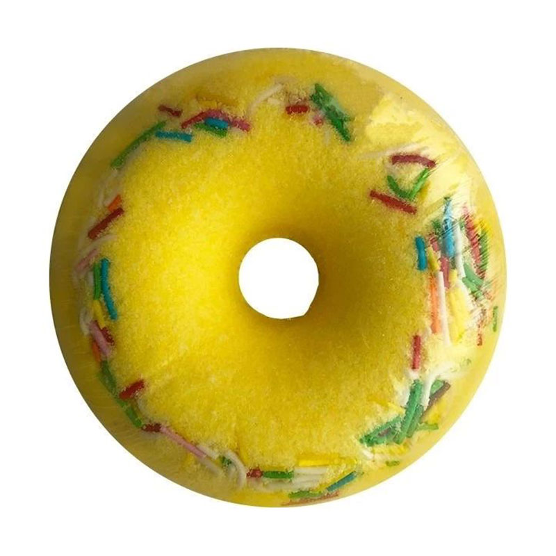 Шипучий засіб для ванн Milky Dream Пінний Donut Карамельна груша, жовтий, 140 г